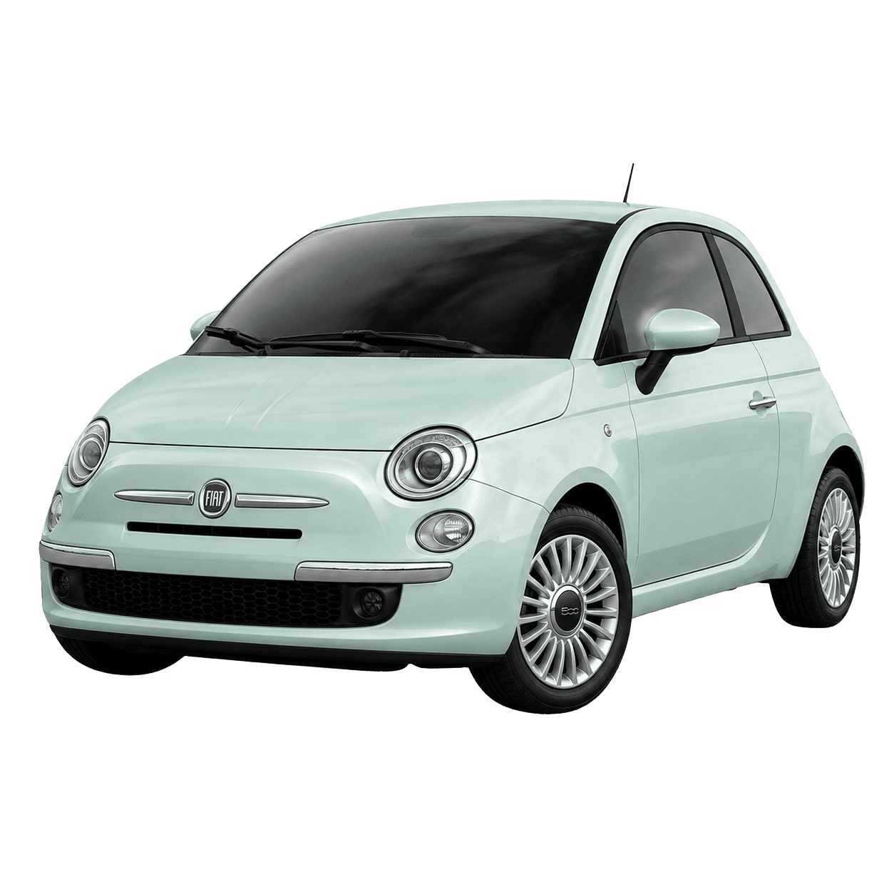 Fiat 500 compact hire car for easy local driving in Rochdale