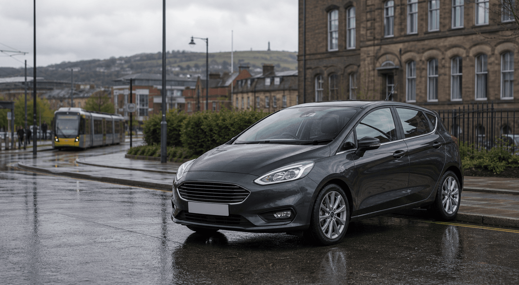 Compact hire car ready for practical travel around Rochdale